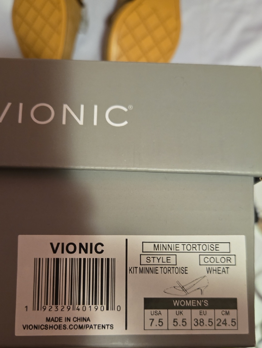 Vionic Tan Suede Pointed Mary Jane Pumps with Dark Brown Strap - Picture 5 of 5